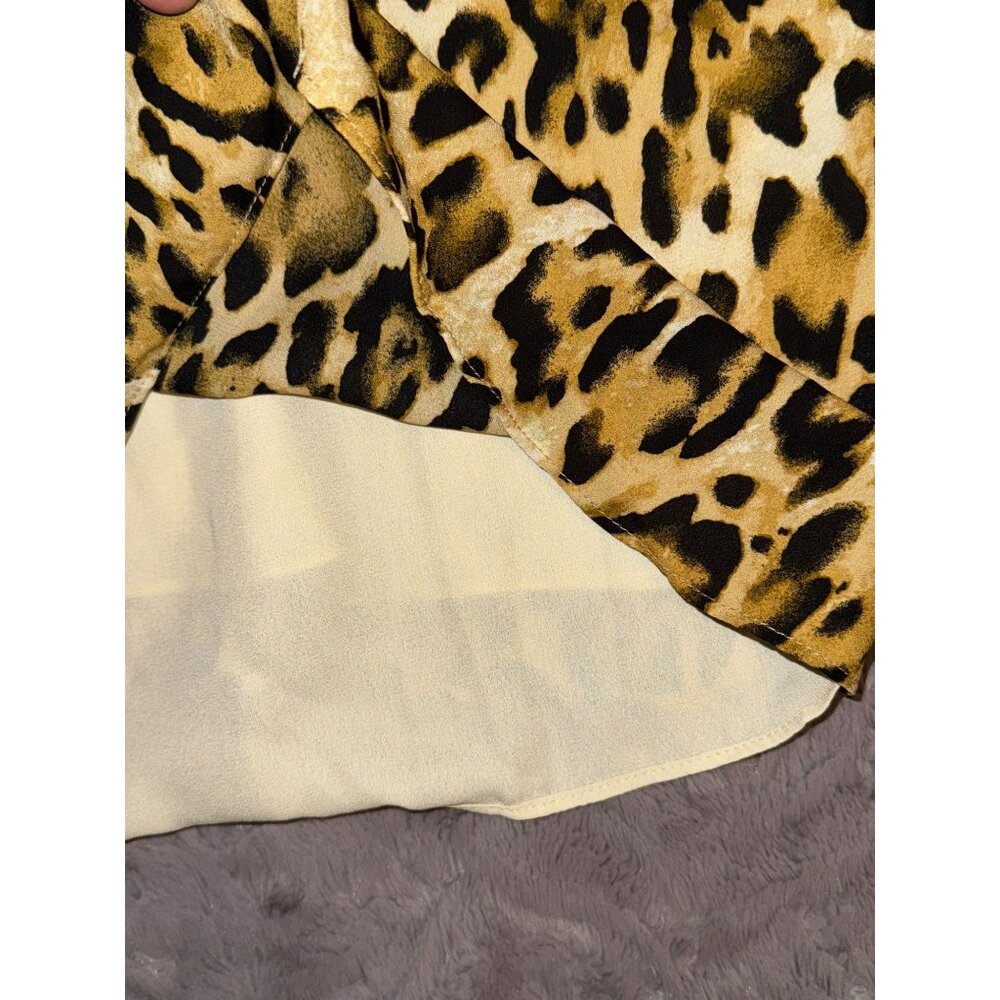 Leopard Print Sleeveless Cami Top By Abound - S - Polyester - Brown & Black - Picture 5 of 7